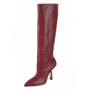 Stuart Weitzman red leather boots